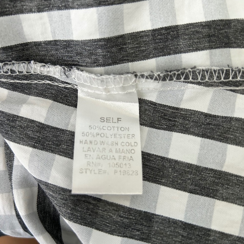 Andree by Unit Gingham Blouse Long Sleeve Checkered Top Casual Size 1X - Picture 6 of 6